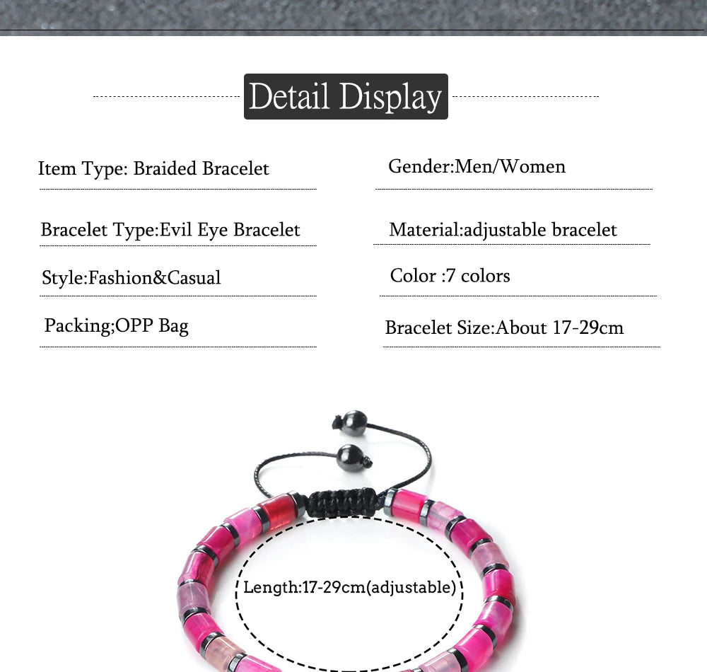 Tinkers Blue Cylinder Braided Bracelet Natural Stone Exclusive -