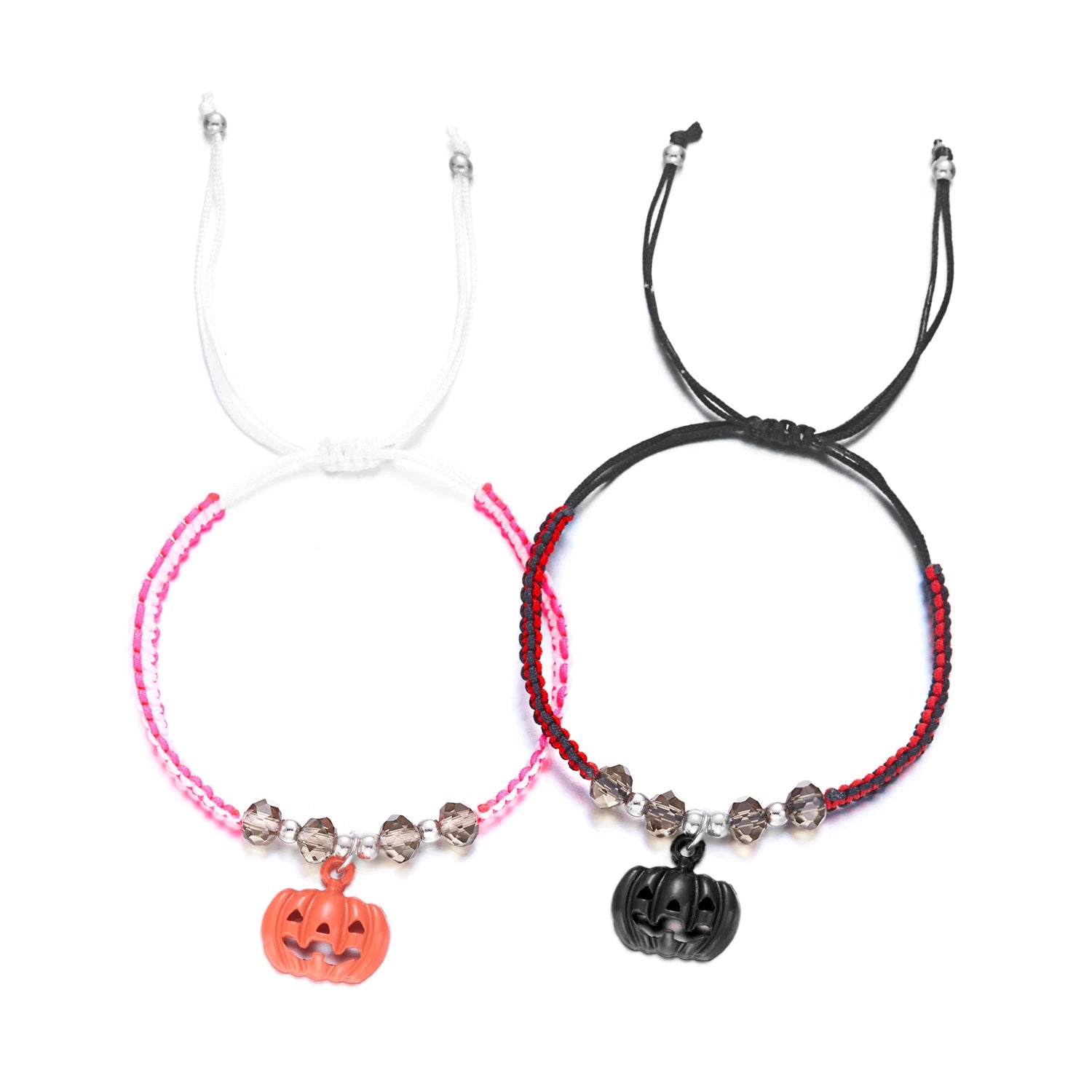 Halloween Ghost Pumpkin Cat Pendant Crystal Bracelet Energy