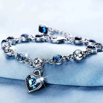 Elegant Handcrafted Blue Crystal Bracelet by Tinkers for Women's Luck