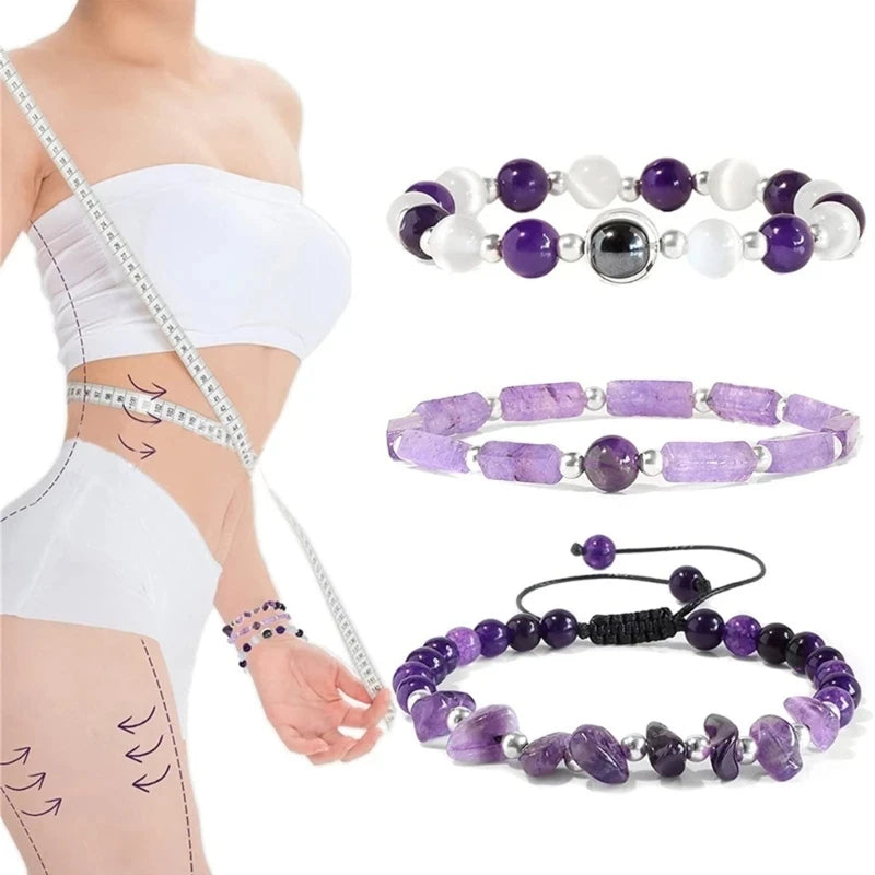 Handcrafted Amethyst Bracelet Set for Healing, Balance, and Meditation by Tinkers
