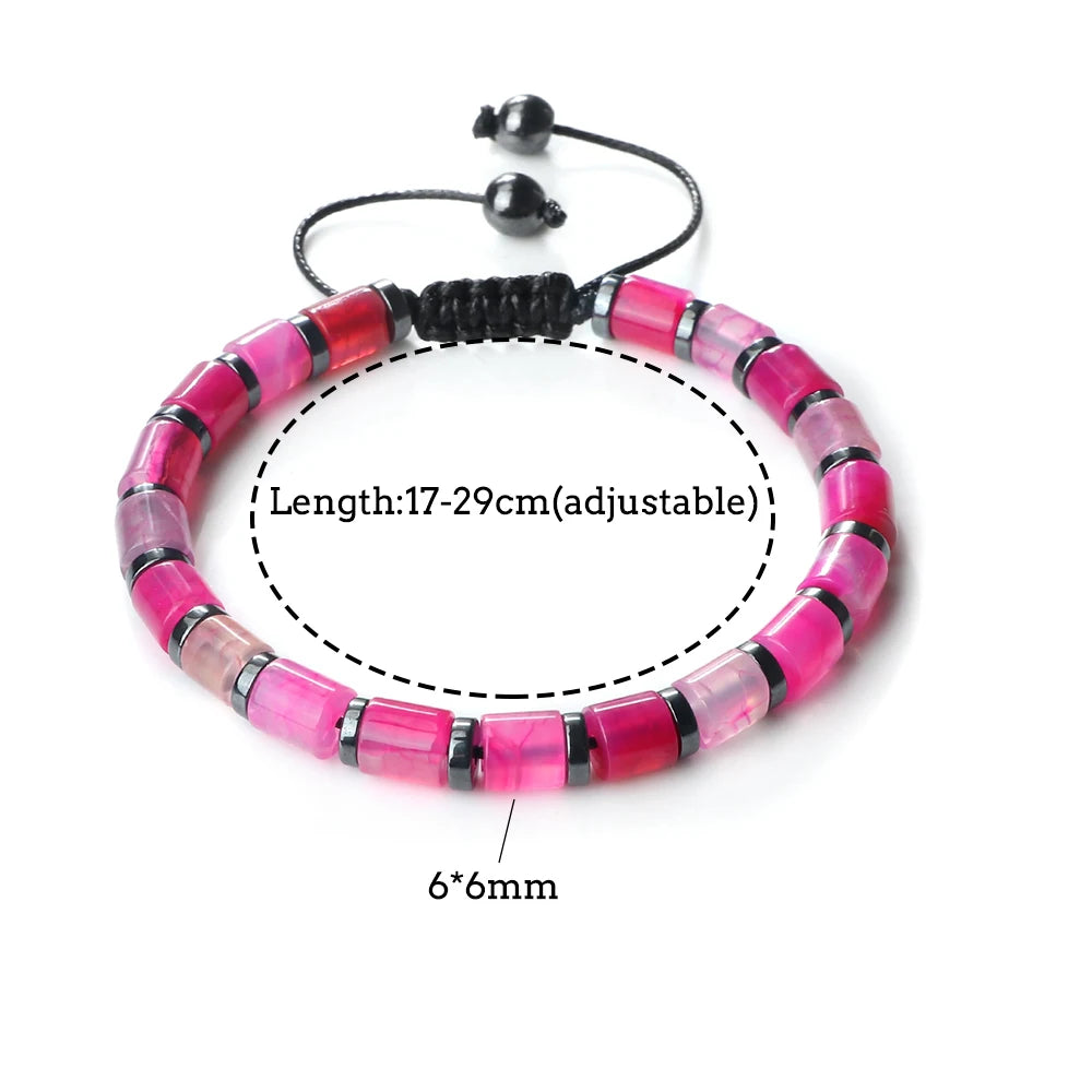 Tinkers Blue Cylinder Braided Bracelet Natural Stone Exclusive -