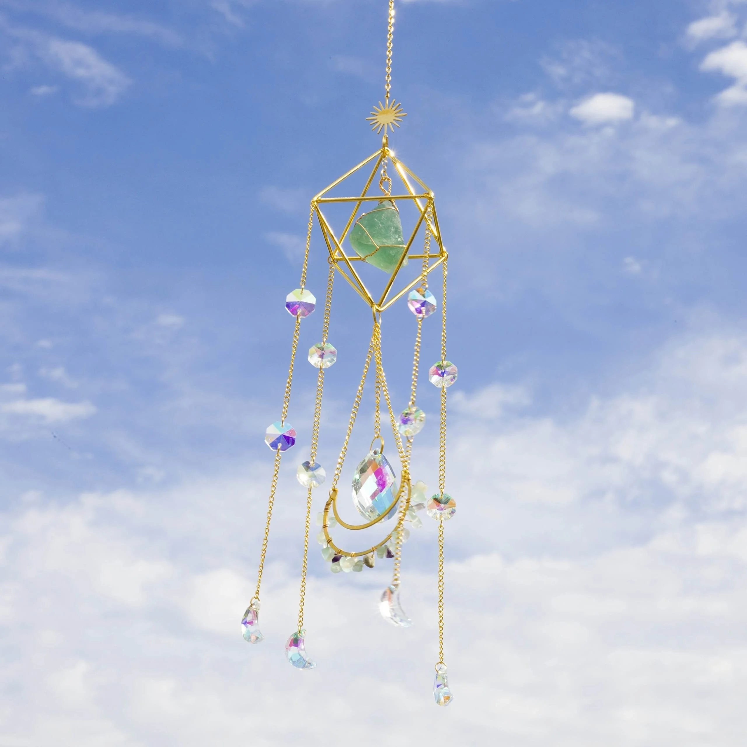 Handcrafted Clear Quartz Sun Catcher – Rainbow Light & Crystal Energy