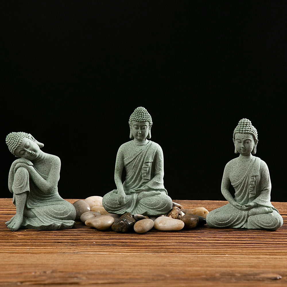 Tinkers Small Buddha Statue Mini Fish Tank Zen Decor Desk Topper - Home & Garden > Decor > Figurines
