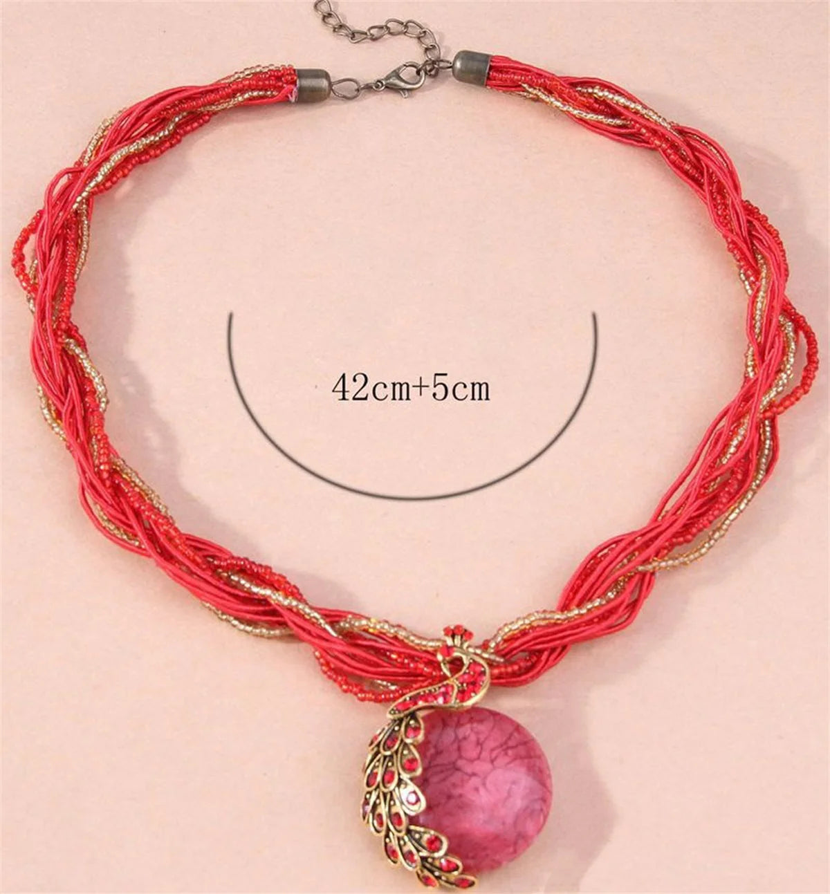 Peacock Tassel Necklace By Tinkers - Aura Balance