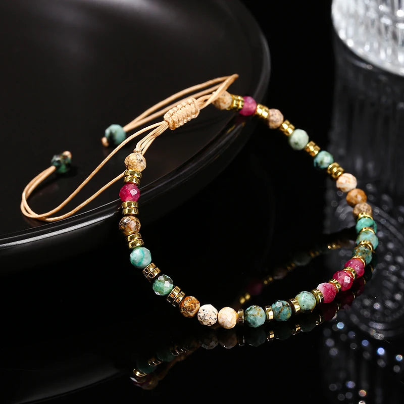 Tinkers JD Limited Faceted Africa Turquoise Chalcedony Bracelet - Apparel & Accessories > Jewelry > Bracelets