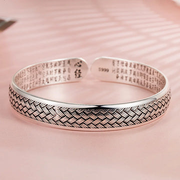 Elegant Handcrafted Zircon Silver Bangle for Women by Tinkers