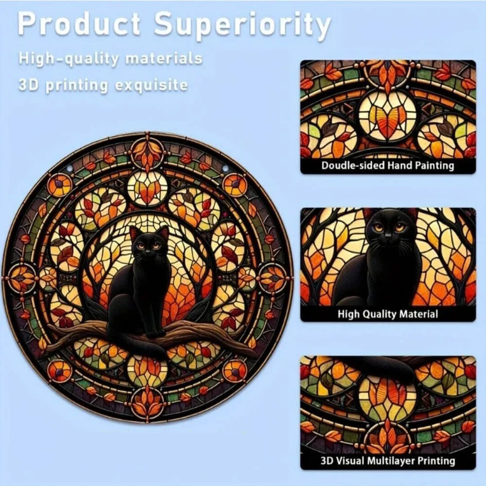 Black Cat Moonlight Suncatcher By Tinkers Spiritual Aura