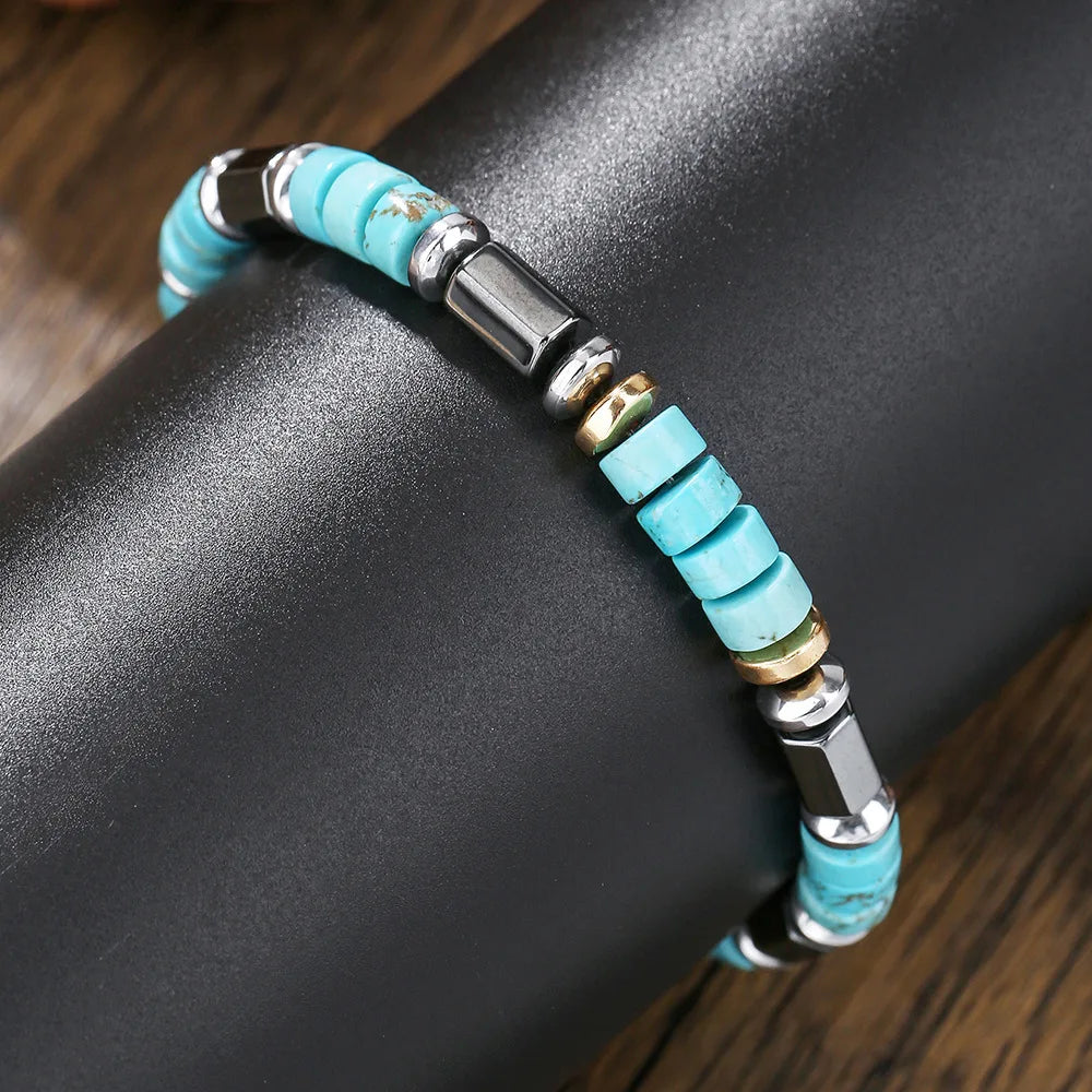 Tinkers Tinkers Retro Blue Stone Bead Bracelet Men Bohemian Ltd -