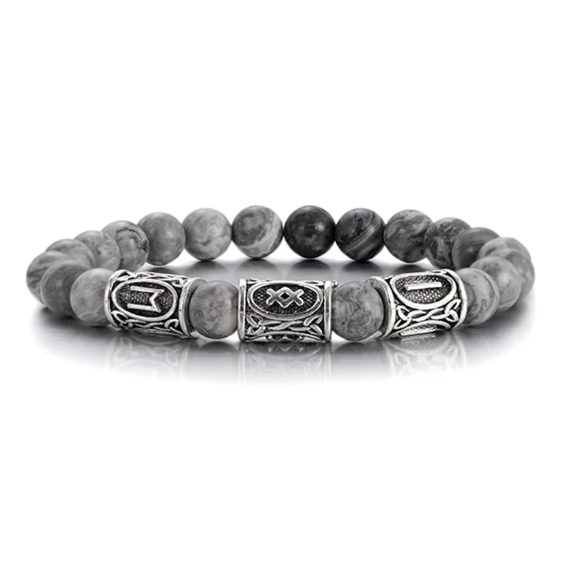 Tinkers Viking Rune Bracelet Wood Lava Stone Bohemian Exclusive -