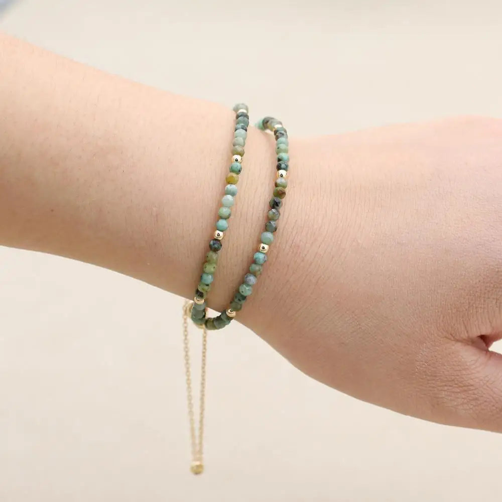 Tinkers Double Layer African Jasper Beads Bracelet Magnetic Strand - Apparel & Accessories > Jewelry > Bracelets