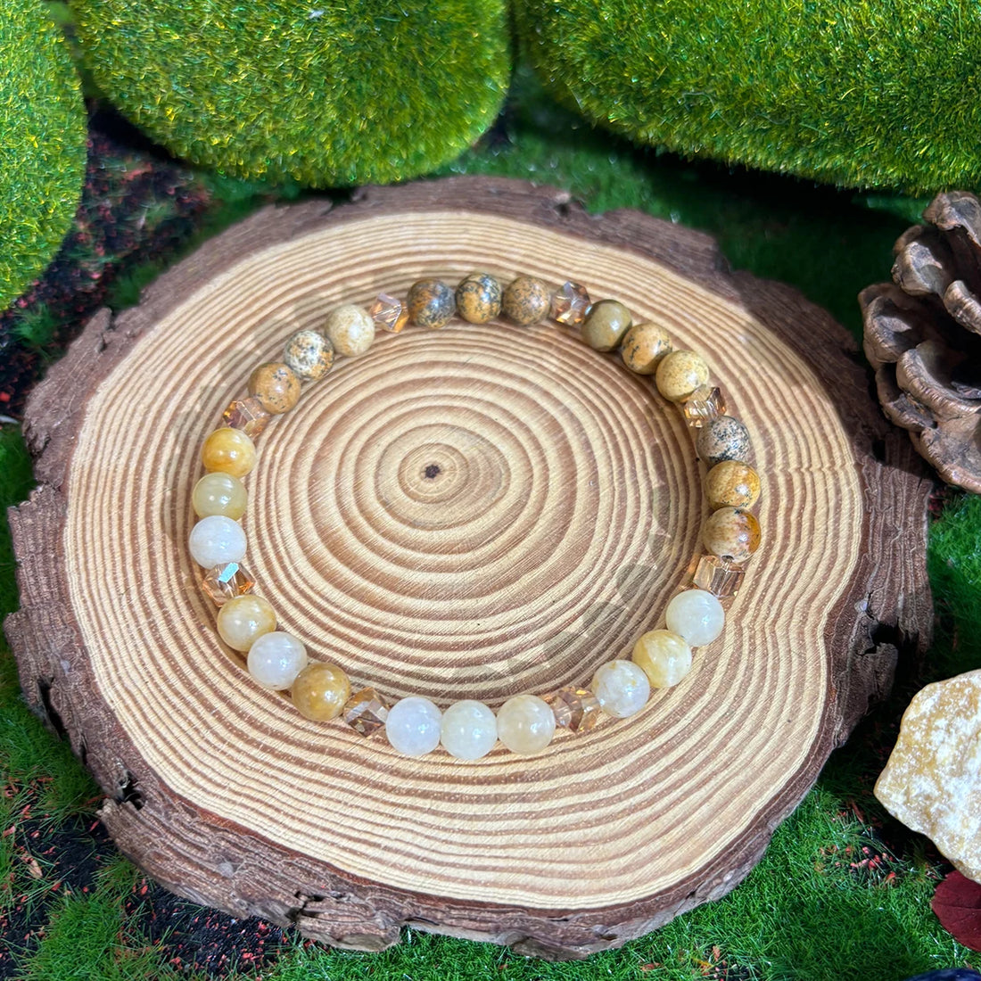Tinkers Citrine Natural Stone Bracelet Unisex Abundance Success 6mm - Apparel & Accessories > Jewelry > Bracelets