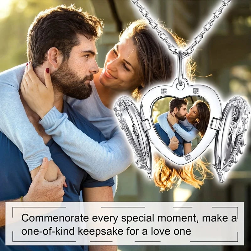 Personalize Angel Wing Pendant Necklace by Tinkers for Protection