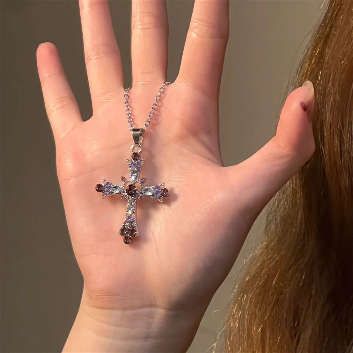 Natural Onyx Cross Pendant for Women, Protection by Tinkers