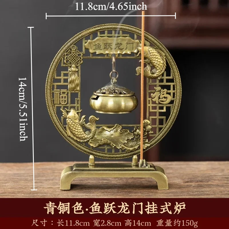 Tinkers Red Crowned Crane Incense Burner Lotus Holder Sandalwood - Uncategorized