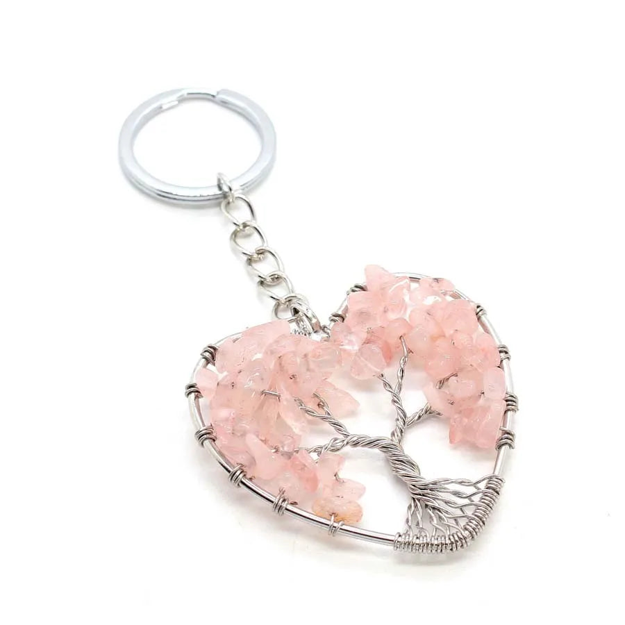 Crystal Chip Stone Keychain Handcrafted For Women Balance And Healing By Tinkers