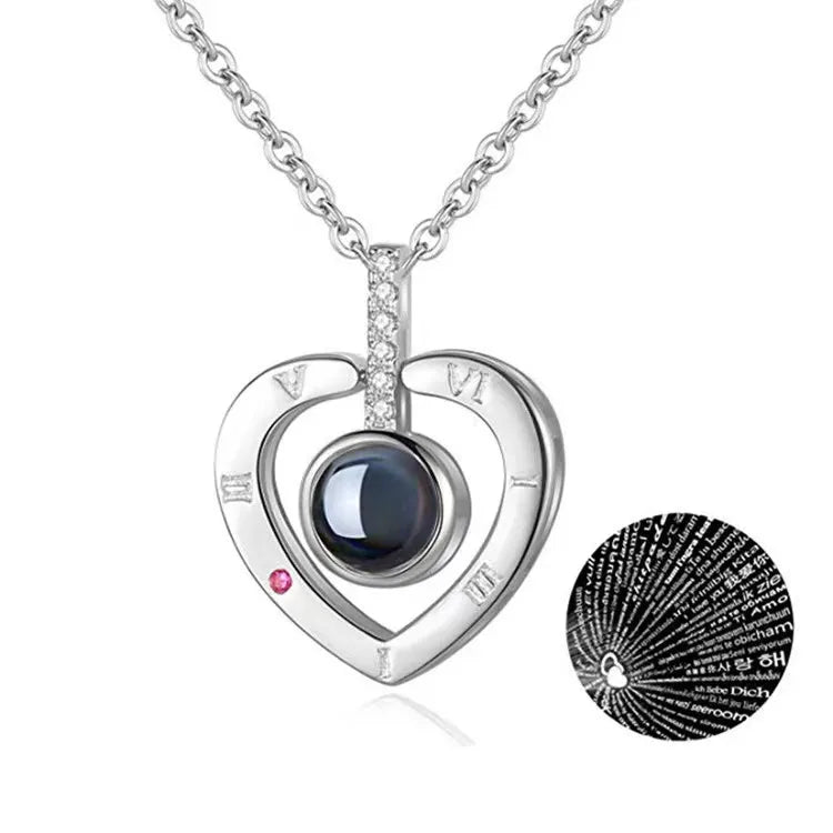 Tinkers Projection Necklace 100 Languages I Love You Pendant -