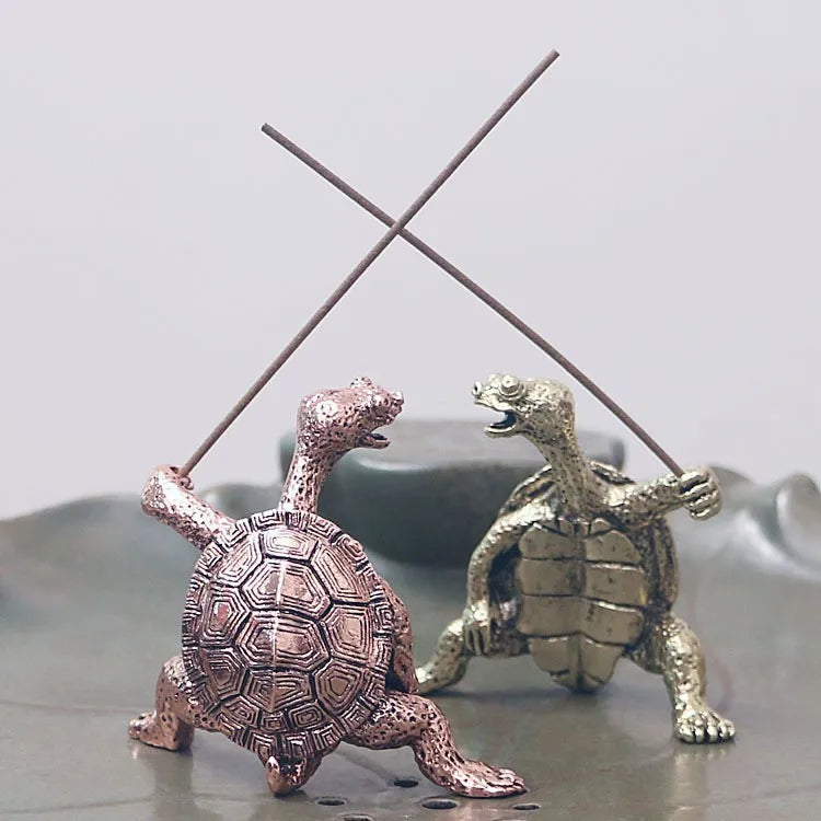 Tinkers Mini Turtle Incense Censer Sandalwood Holder Bronze Stand - Home & Garden > Decor > Home Fragrance Accessories > Incense Holders
