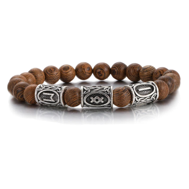 Tinkers Viking Rune Bracelet Wood Lava Stone Bohemian Exclusive -