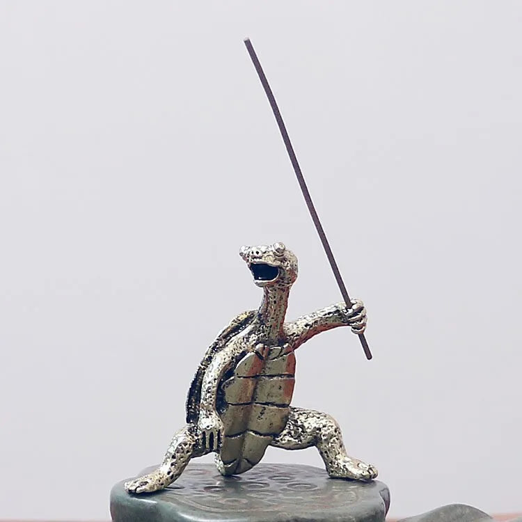 Tinkers Mini Turtle Incense Censer Sandalwood Holder Bronze Stand - Home & Garden > Decor > Home Fragrance Accessories > Incense Holders