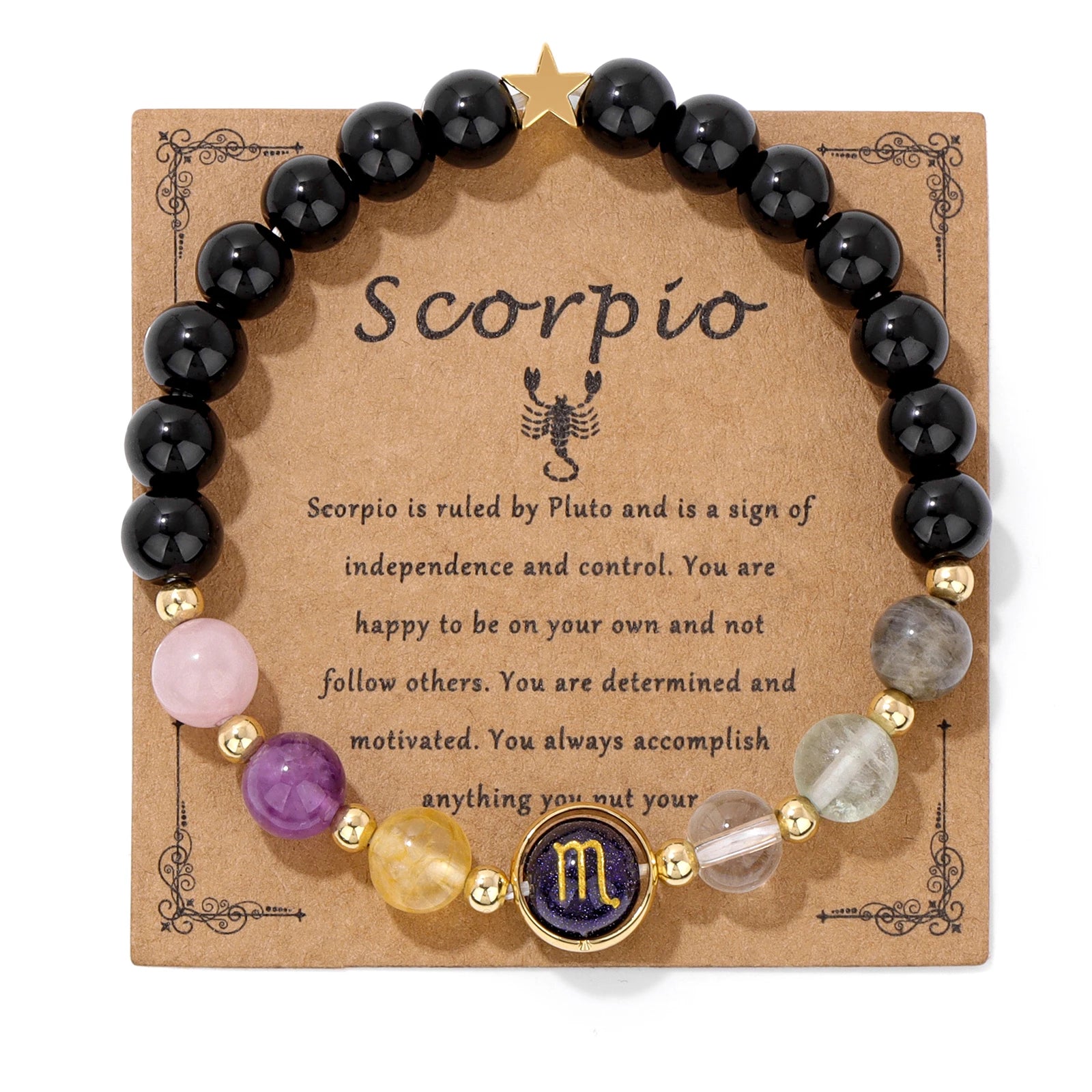 Obsidian Tiger Eye Zodiac Bracelet Balance By Tinkers