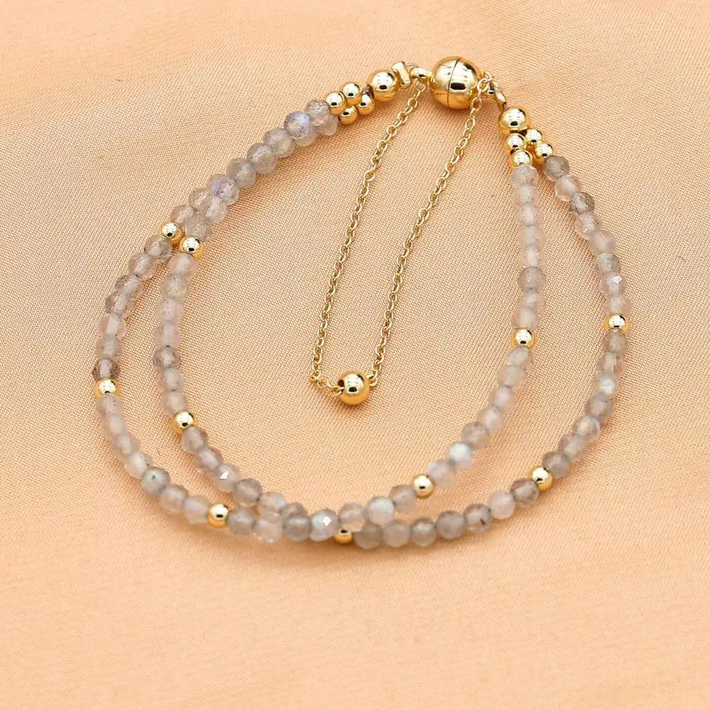 Tinkers Double Layer African Jasper Beads Bracelet Magnetic Strand - Apparel & Accessories > Jewelry > Bracelets