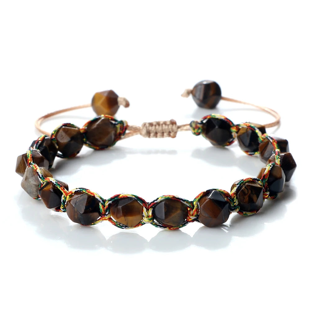Handcrafted Tiger Eye Amethyst Bracelet for Protection by Tinkers