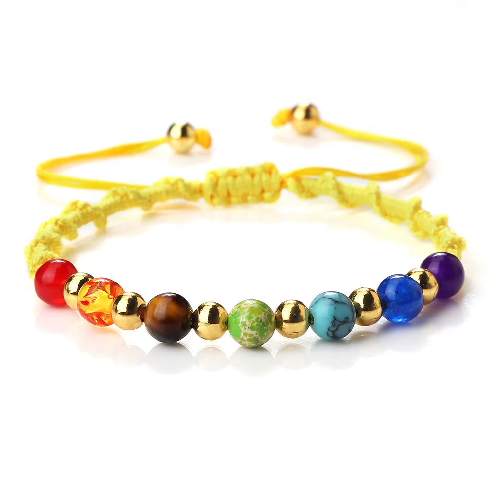 7 Chakra Gemstone Bracelet For Balance Unisex By Tinkers