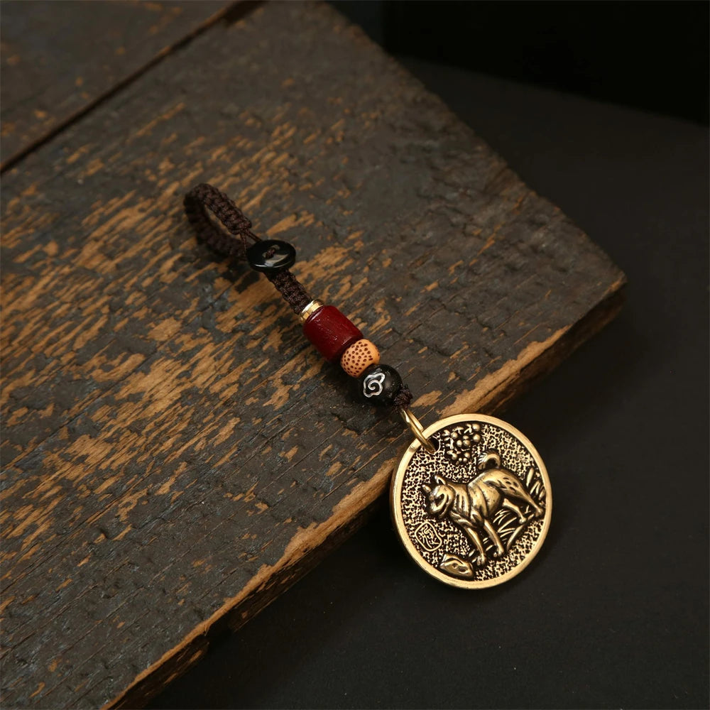 Tinkers Chinese Zodiac Keychain 12 Signs Dragon Charm for Men - Apparel & Accessories > Handbag & Wallet Accessories > Keychains