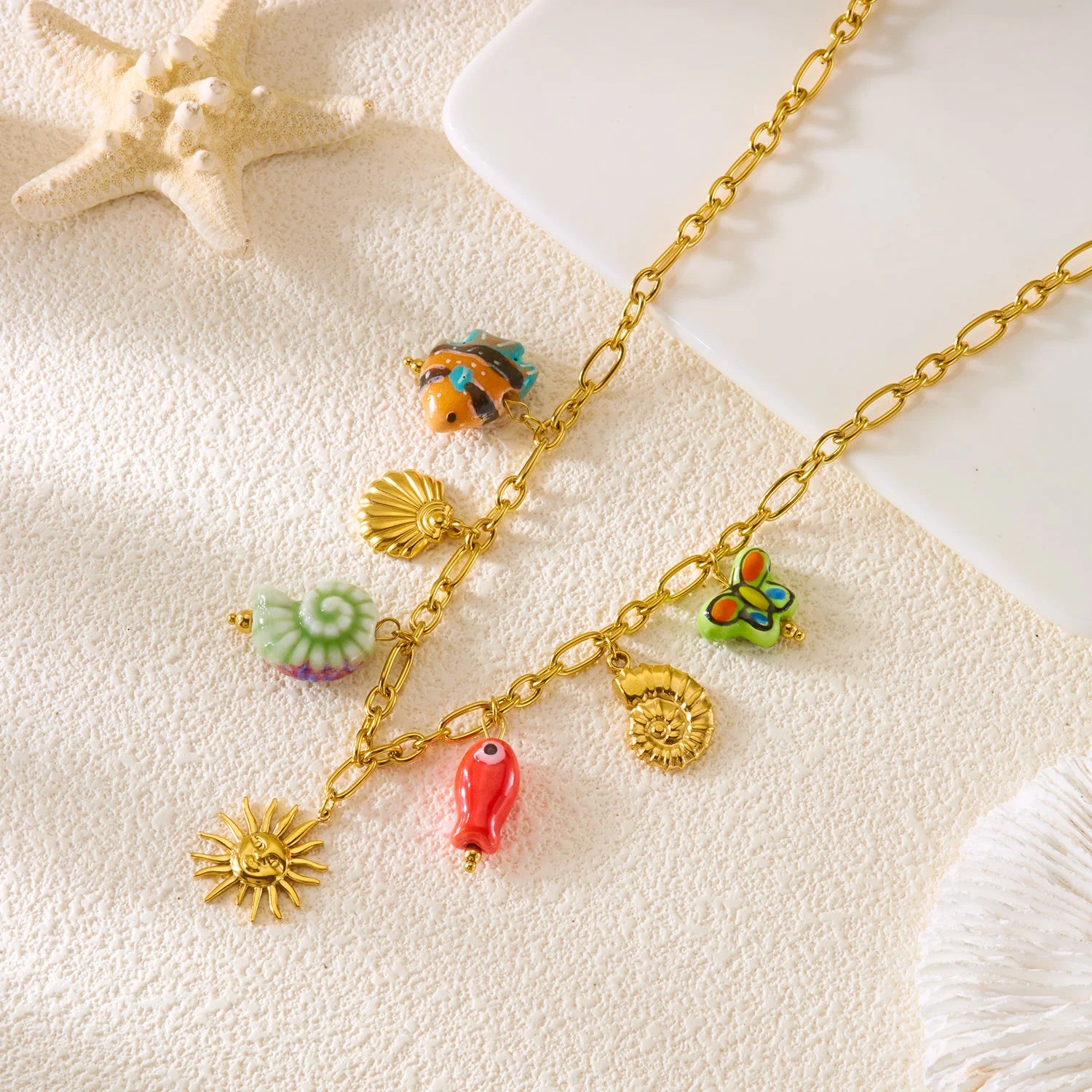 Serene Handcrafted Starfish Pendant Necklace by Tinkers for Women