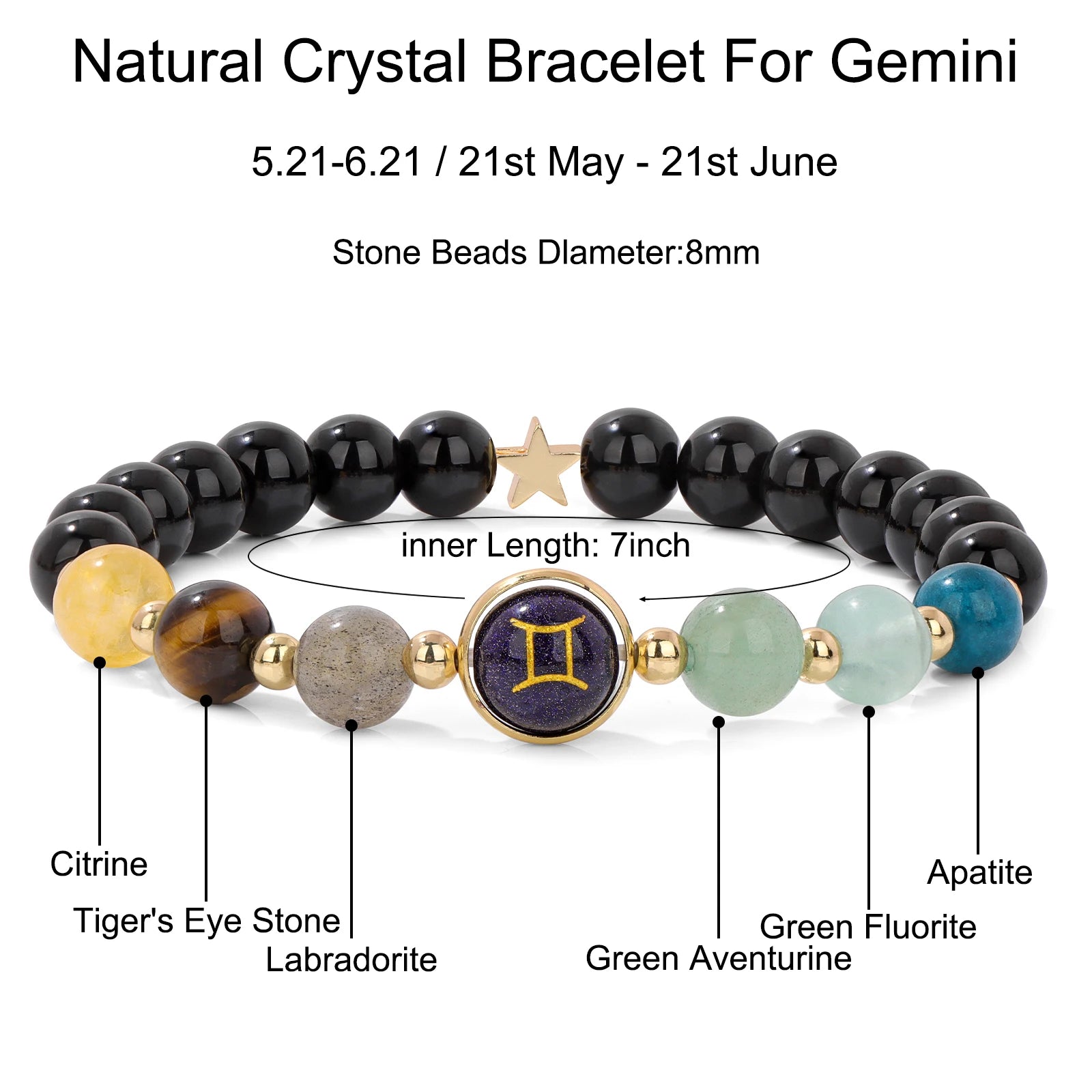 Obsidian Tiger Eye Zodiac Bracelet Balance By Tinkers