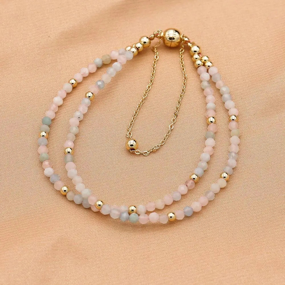 Tinkers Double Layer African Jasper Beads Bracelet Magnetic Strand - Apparel & Accessories > Jewelry > Bracelets