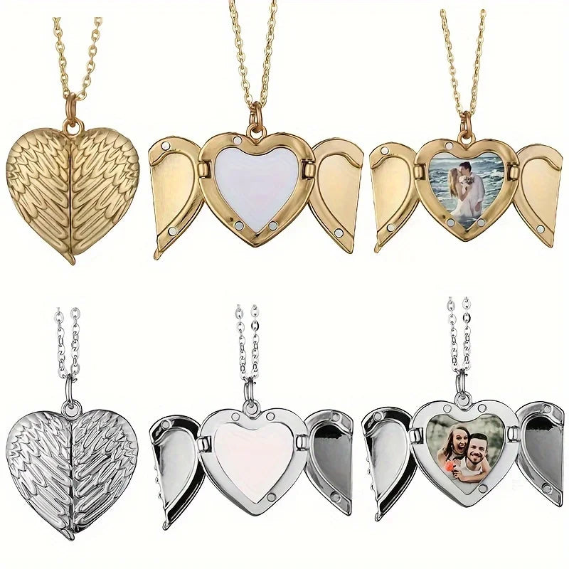 Personalize Angel Wing Pendant Necklace by Tinkers for Protection