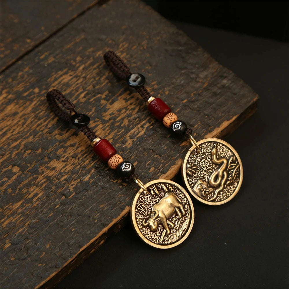 Tinkers Chinese Zodiac Keychain 12 Signs Dragon Charm for Men - Apparel & Accessories > Handbag & Wallet Accessories > Keychains