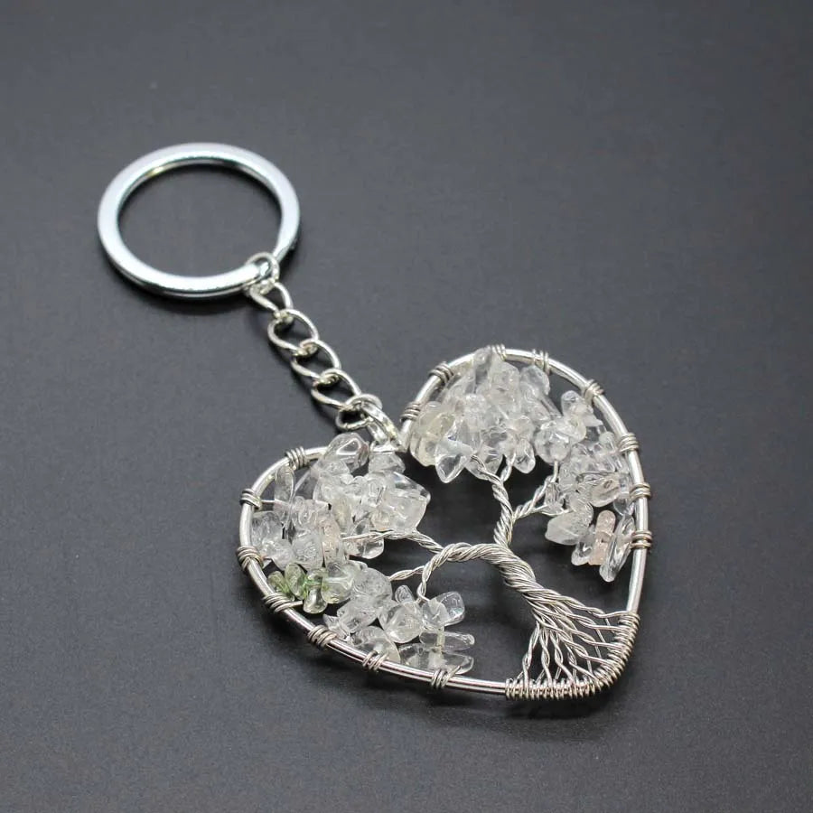 Crystal Chip Stone Keychain Handcrafted For Women Balance And Healing By Tinkers