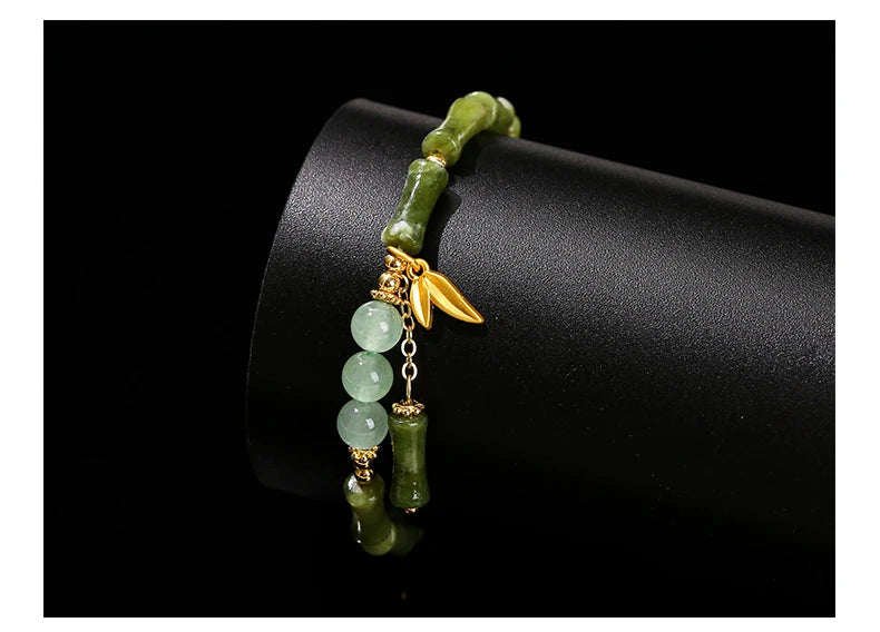 Tinkers JD Southern Jade Bamboo Leaf Pendant Bracelet Limited -