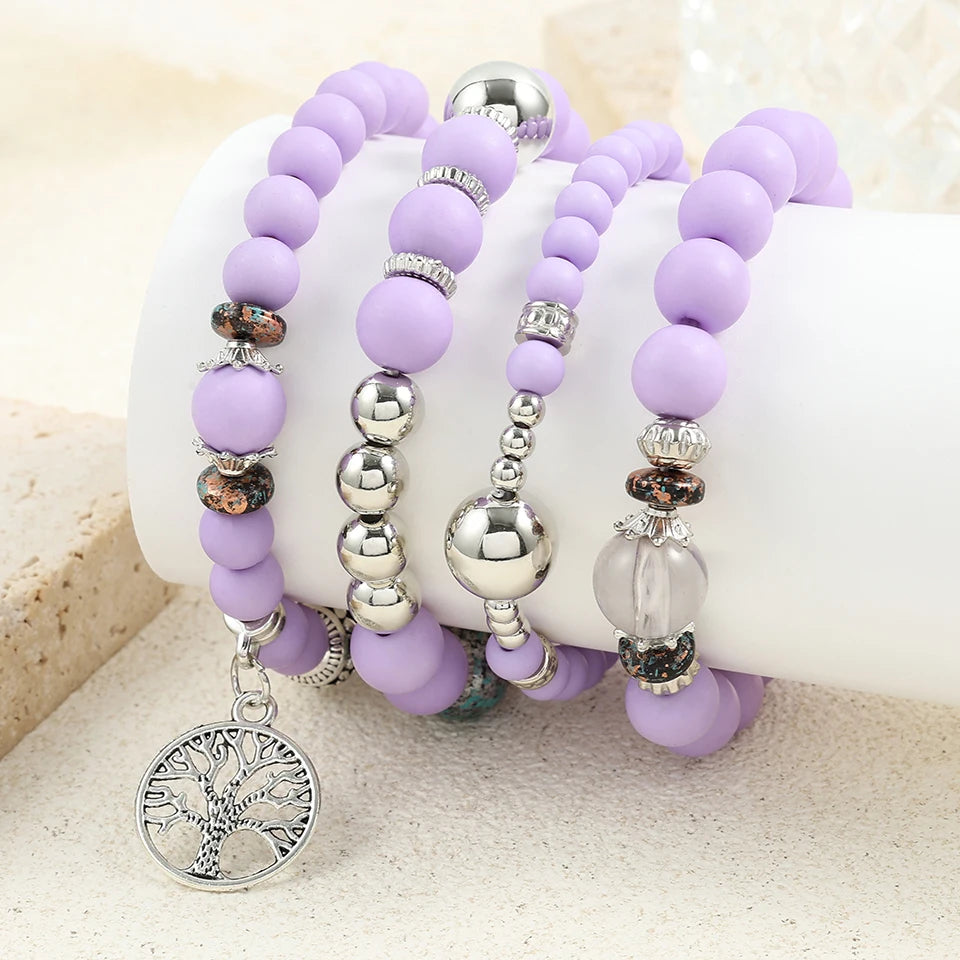 Handcrafted Natural Crystal and Wooden Bead Bracelet for Men and Women, Balance and Protection, Signature by Tinkers