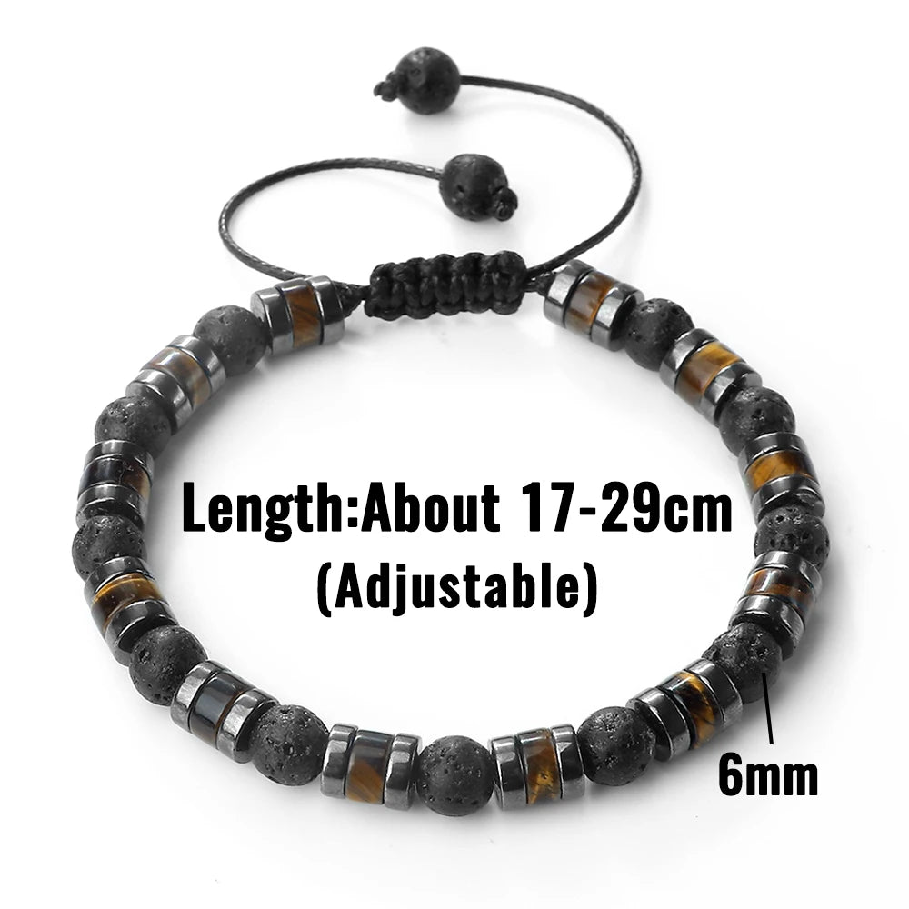 Tinkers Lava Stone Deluxe Bracelet 6mm For Yoga Hematite Tiger Eye -