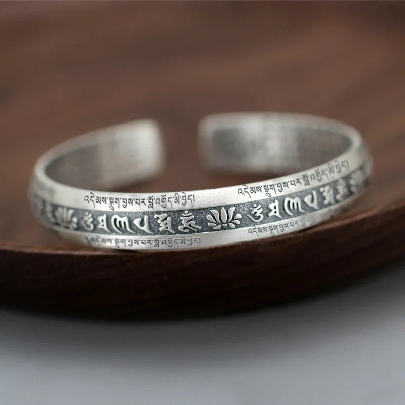 Heart Sutra Lotus Bracelet by Tinkers - Spiritual Calm