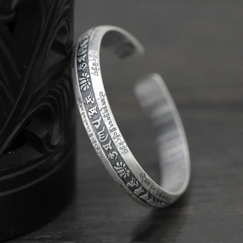 Heart Sutra Lotus Bracelet by Tinkers - Spiritual Calm