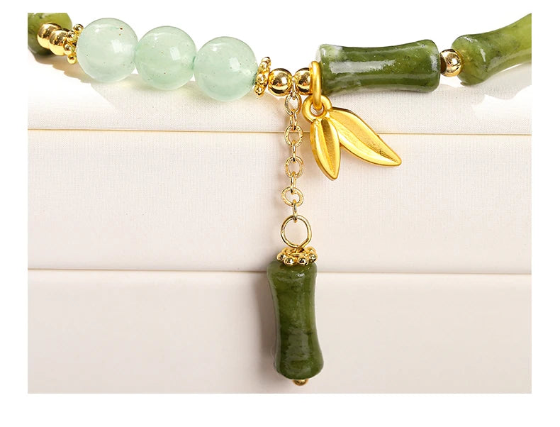 Tinkers JD Southern Jade Bamboo Leaf Pendant Bracelet Limited -
