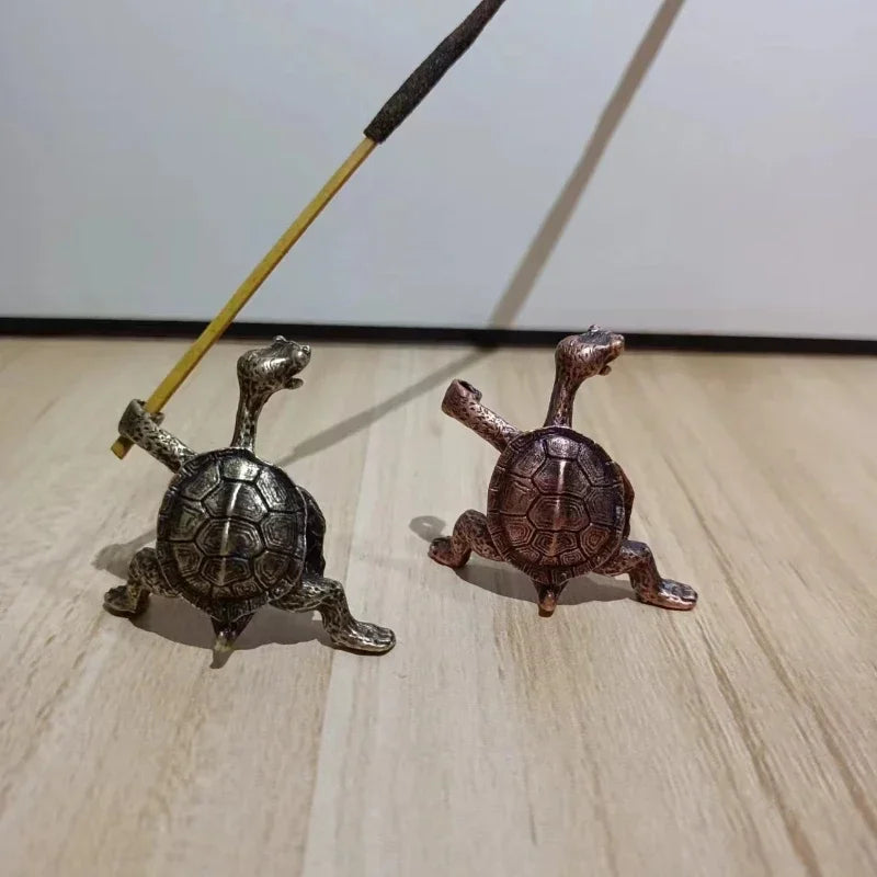 Tinkers Mini Turtle Incense Censer Sandalwood Holder Bronze Stand - Home & Garden > Decor > Home Fragrance Accessories > Incense Holders