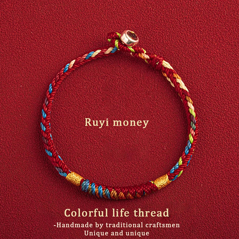 Tinkers Tibetan Colorful Rope Bracelet Lucky Charm For Women Men -