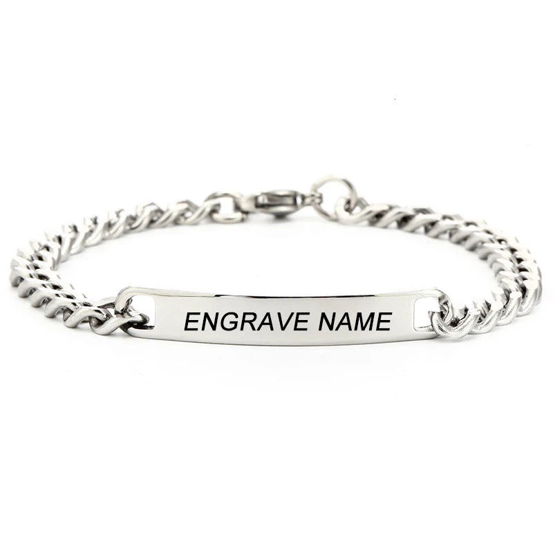 Handcrafted Personalized Stainless Steel Bracelet by Tinkers for Lovers