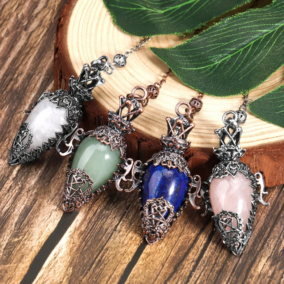 Natural Amethyst Quartz Pendulum Healing Gift For Women