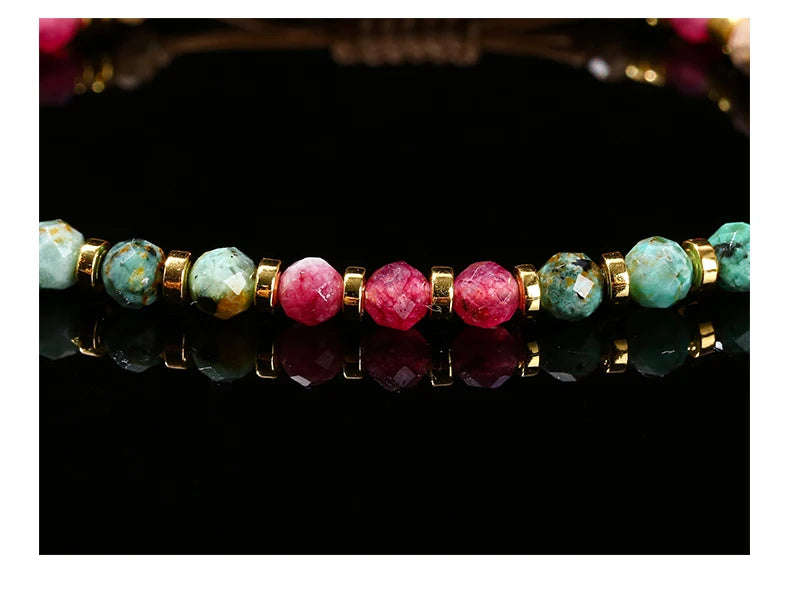 Tinkers JD Limited Faceted Africa Turquoise Chalcedony Bracelet - Apparel & Accessories > Jewelry > Bracelets