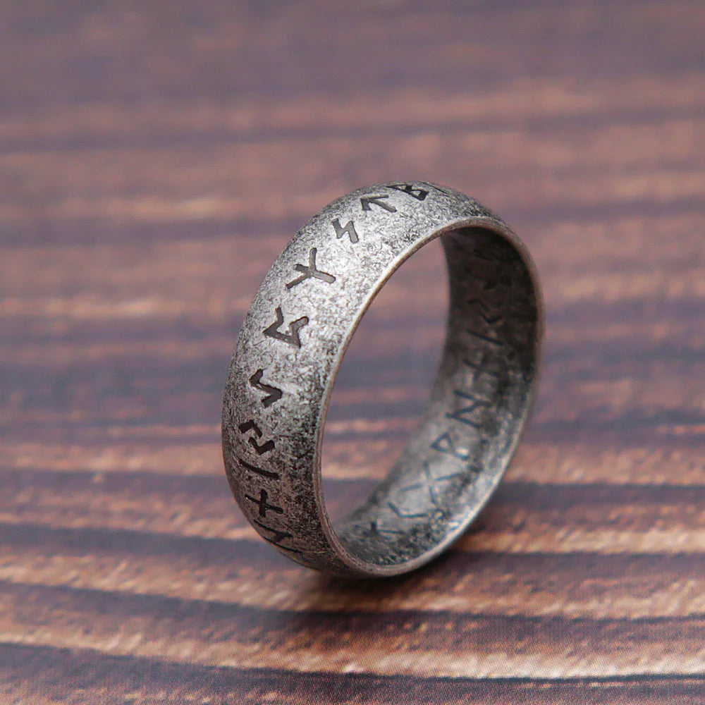 Tinkers Retro Viking Rune Ring Unisex 316L Stainless Steel Odin - Apparel & Accessories > Jewelry > Rings