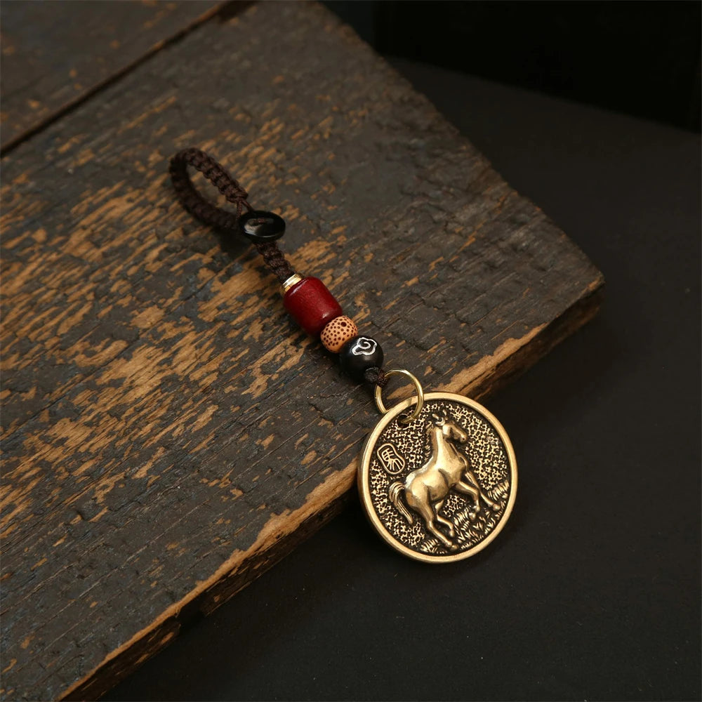 Tinkers Chinese Zodiac Keychain 12 Signs Dragon Charm for Men - Apparel & Accessories > Handbag & Wallet Accessories > Keychains