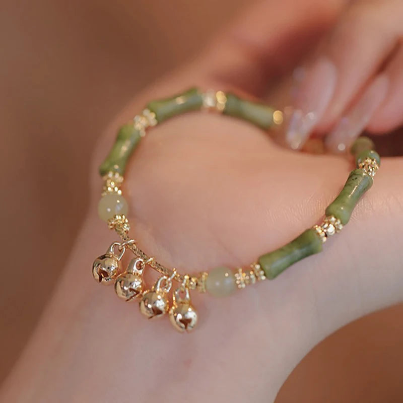 Tinkers Tinkers Retro Bamboo Joint Bracelet Exclusive Bell Pendant -