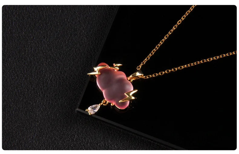 Handcrafted Natural Raindrop Gemstone Necklace for Women's Serenity by Tinkers