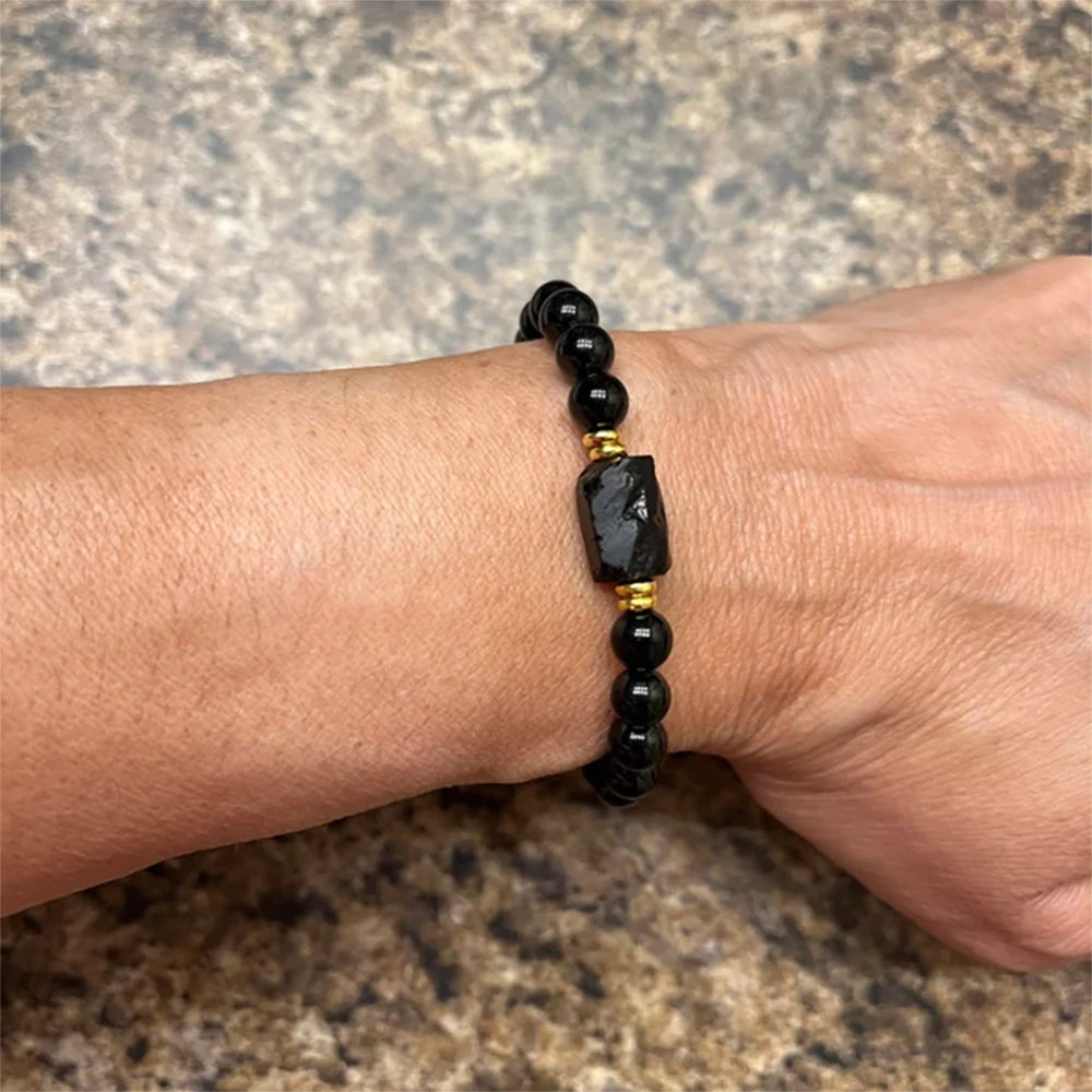 Black Tourmaline Bracelet By Tinkers Protection And Balance